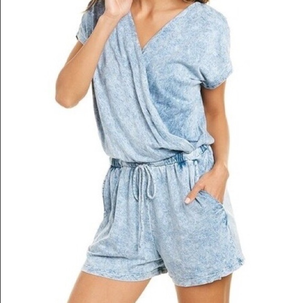Michael Stars Pixie Crossover Distressed Romper - image 2